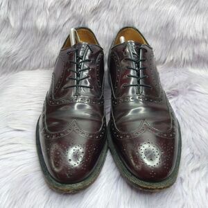 Johnston & Murphy Wingtip Dress Shoes Mens Size 11 D/B Burgundy Brogue